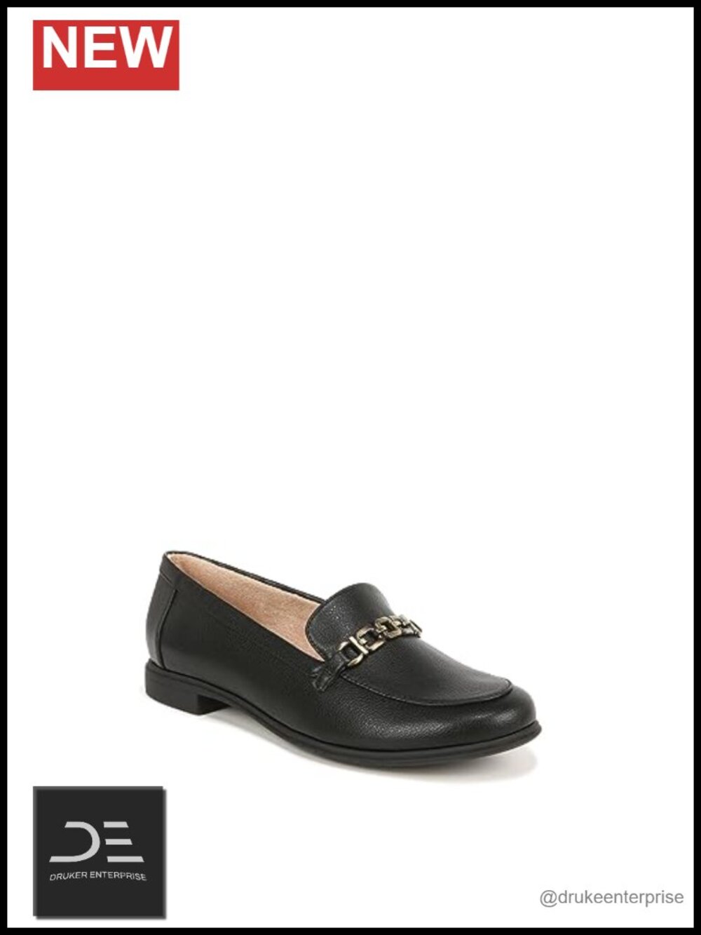 Women's Slip On Loafer Shoes Chain-Link Ornament Memory Foam Flat